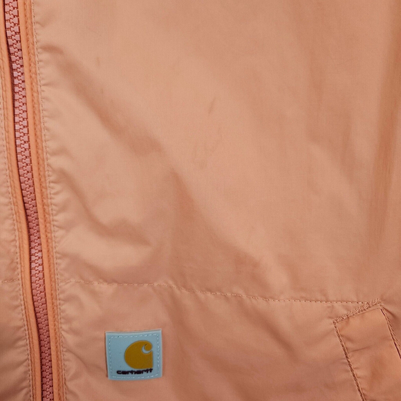 Carhartt Womens Rockford Windbreaker Jacket Rain Coat Coral Full Zip Hooded XS - Picture 8 of 16